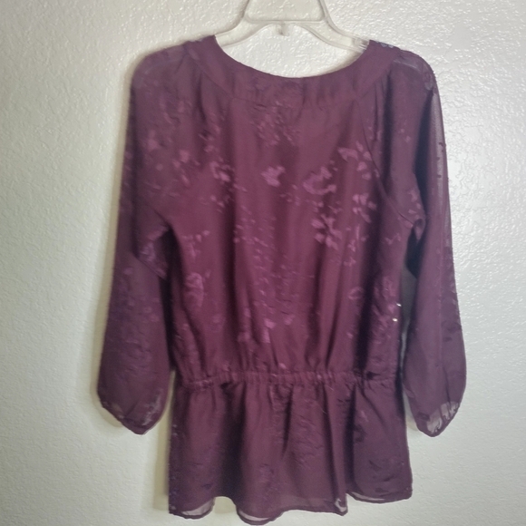 Sundance embroidered embellished drawstring long sleeve blouse sz Xs - Picture 6 of 7